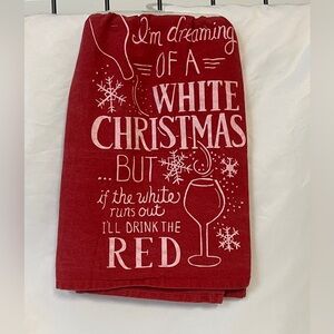 Festive Red Christmas Kitchen Towel